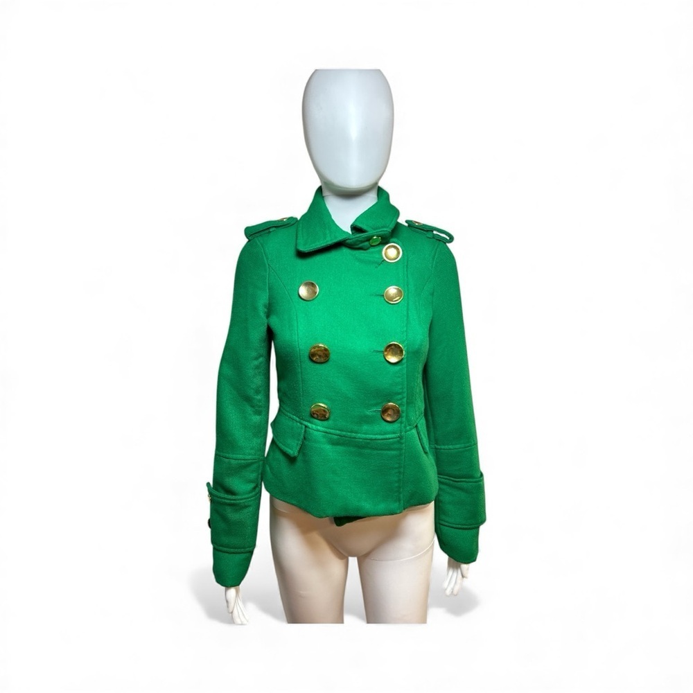 XOXO Green Double-Breasted  vintage Women's Jacket